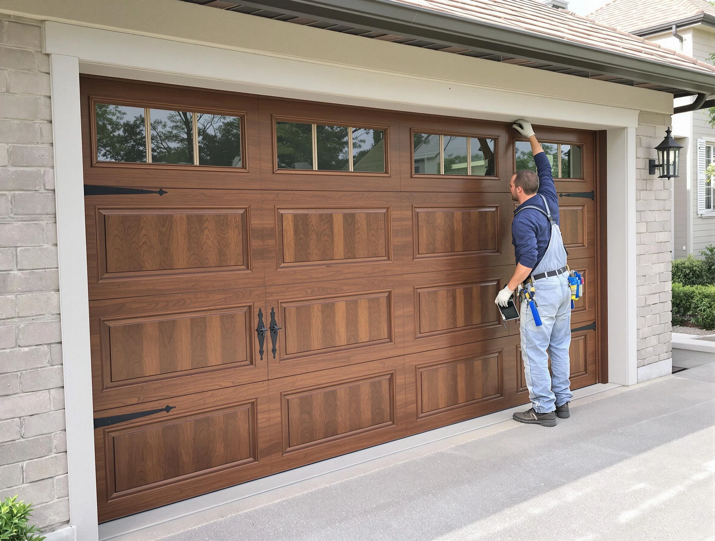 Custom garage door showcase by Sun City Garage Door Repair in Sun City