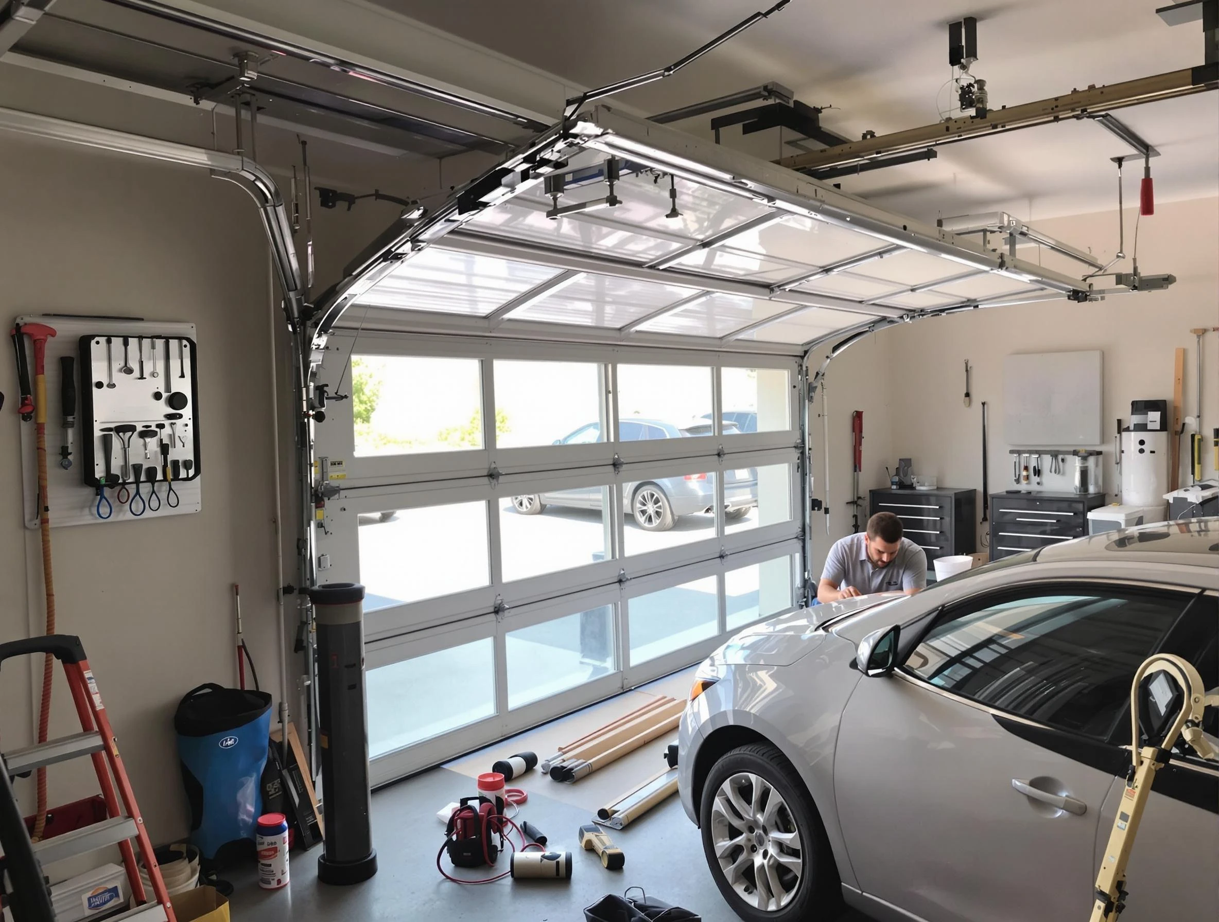 Garage door noise reduction service by Sun City Garage Door Repair in Sun City