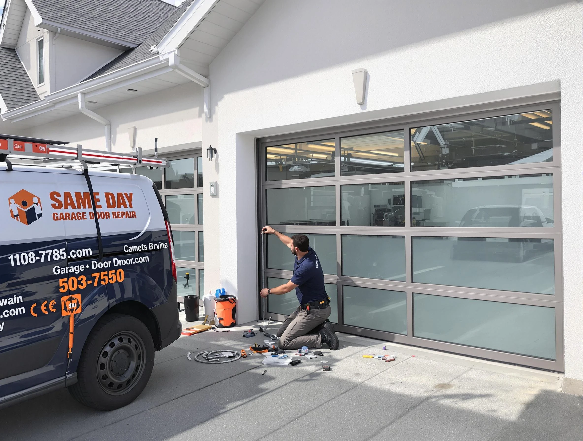 Same-day garage door repair service by Sun City Garage Door Repair in Sun City