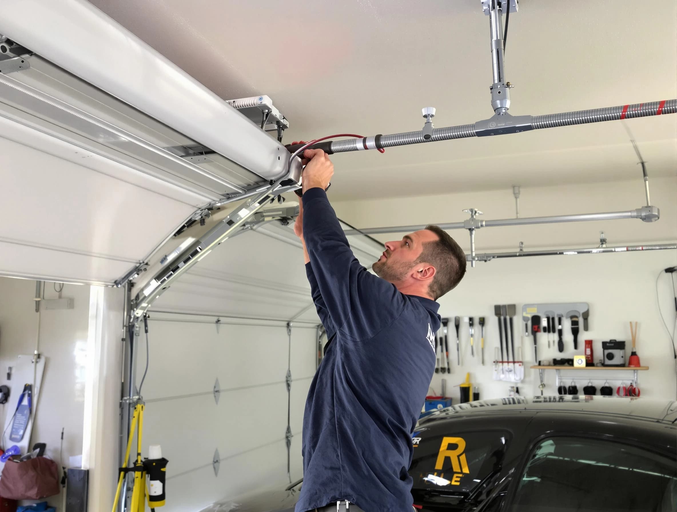 Sun City Garage Door Repair technician performing garage door cable repair in Sun City
