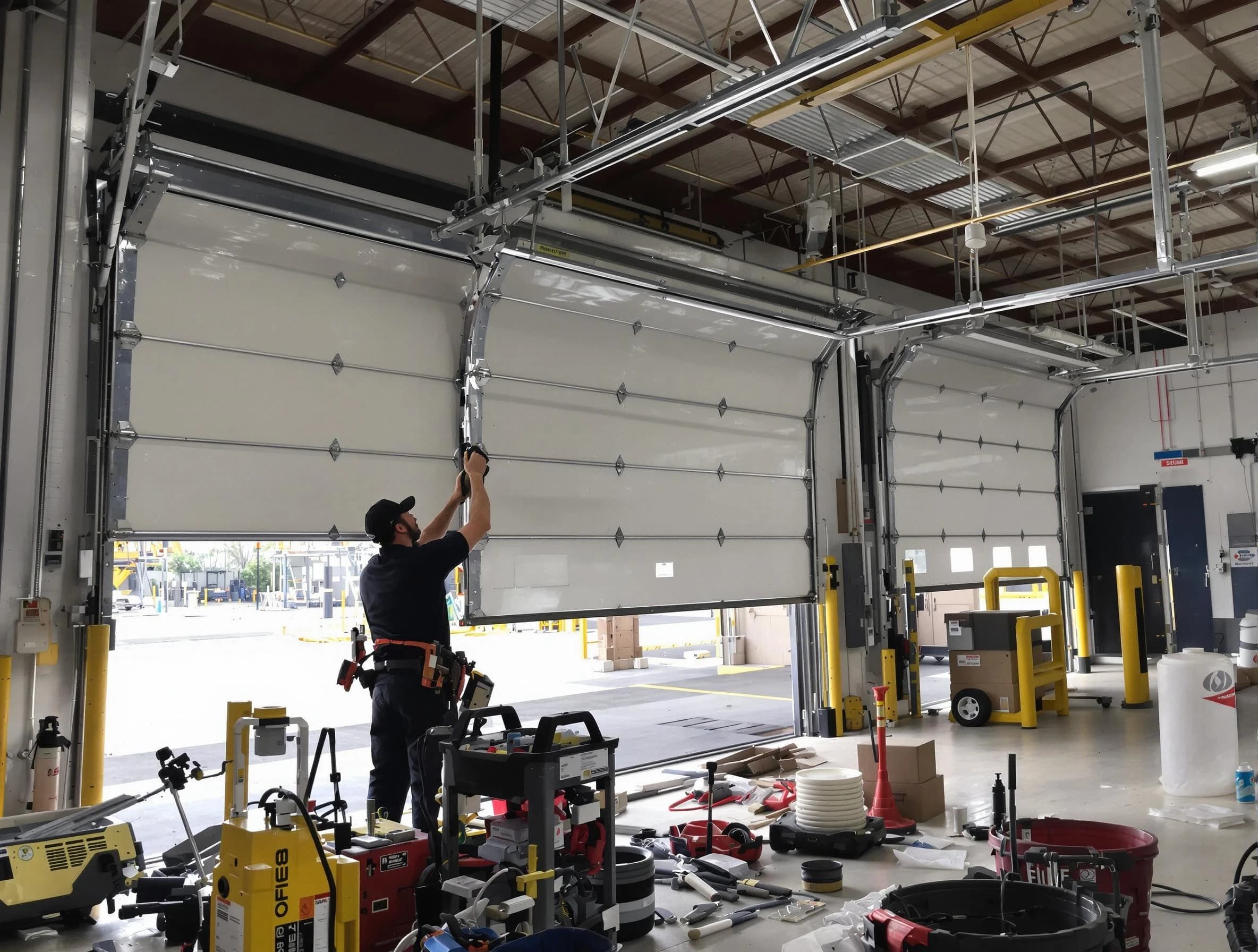 Sun City Garage Door Repair technician performing commercial garage door repair in Sun City