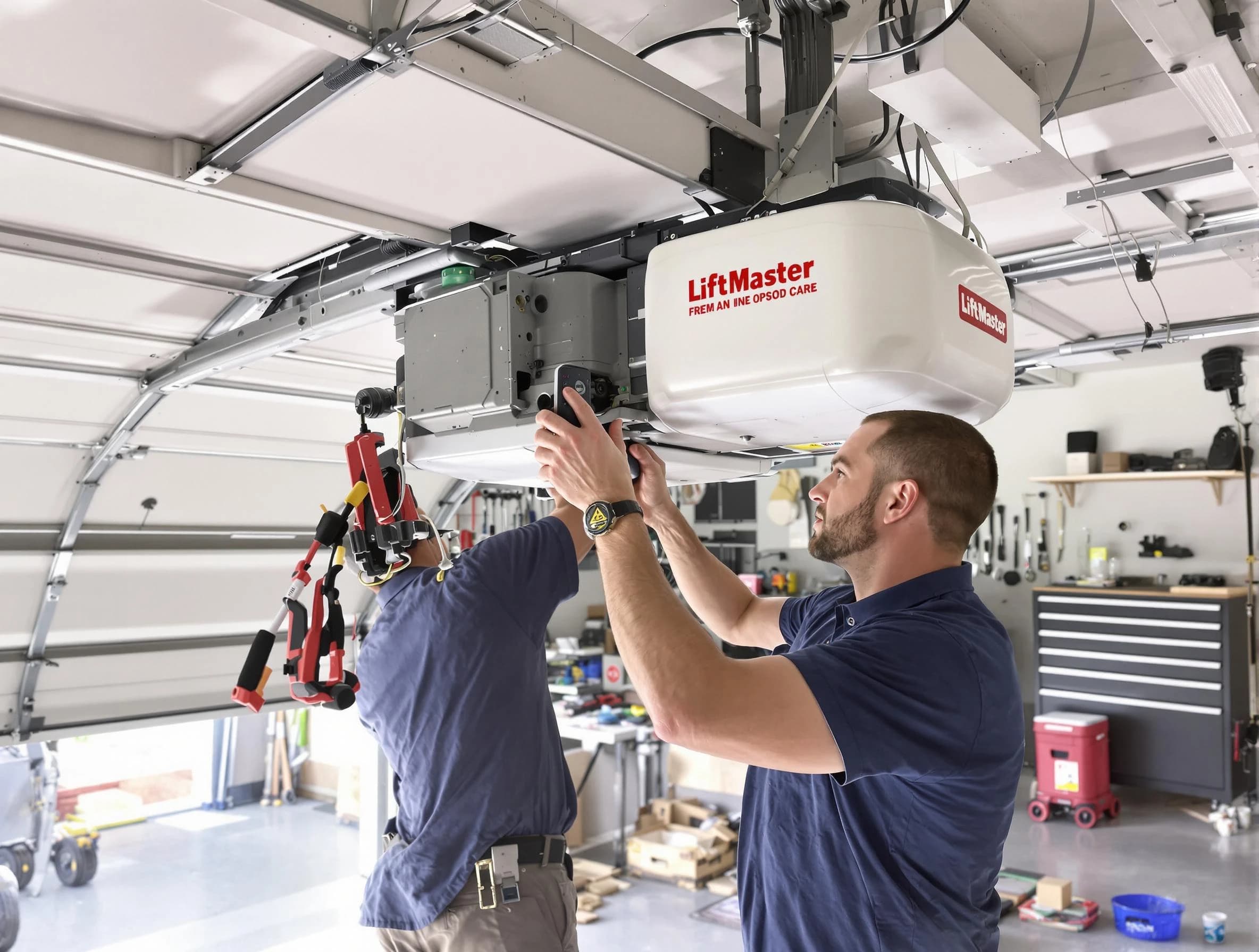 Sun City Garage Door Repair technician performing advanced diagnostics on garage opener in Sun City