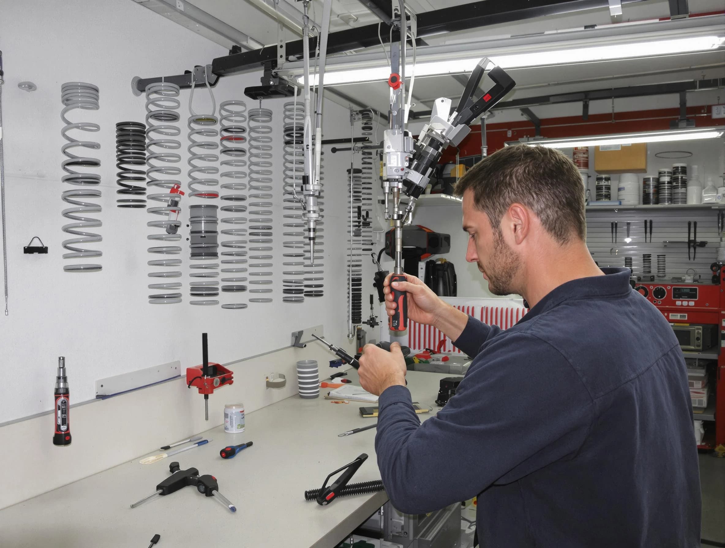 Sun City Garage Door Repair safety certified technician performing precision spring replacement in Sun City