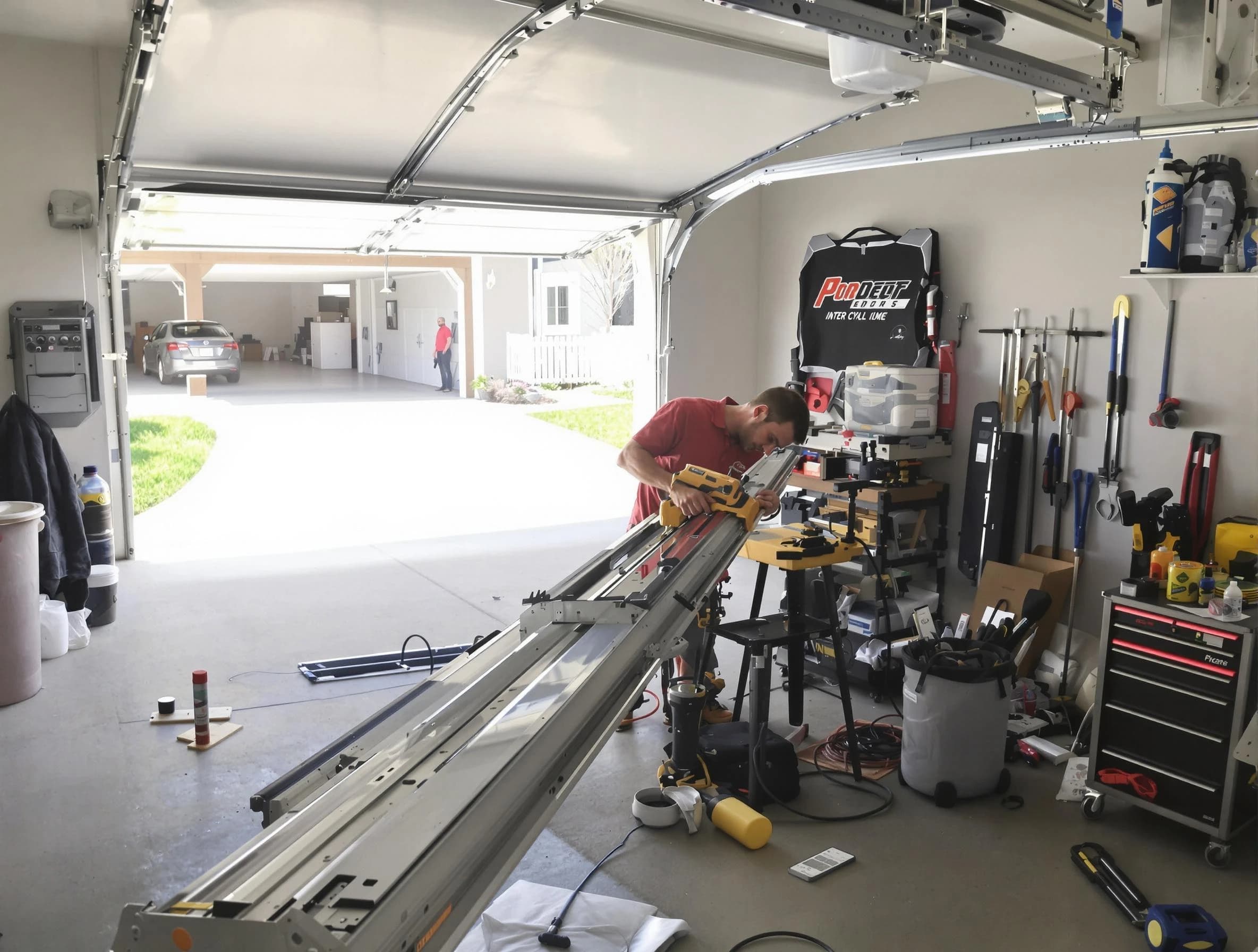 Sun City Garage Door Repair expert performing track repair in Sun City